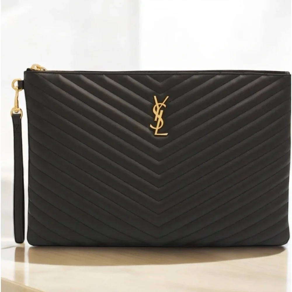 Saint Laurent Matelasse Chevron Zip
Clutch - Large Like New! - Picture 6 of 16